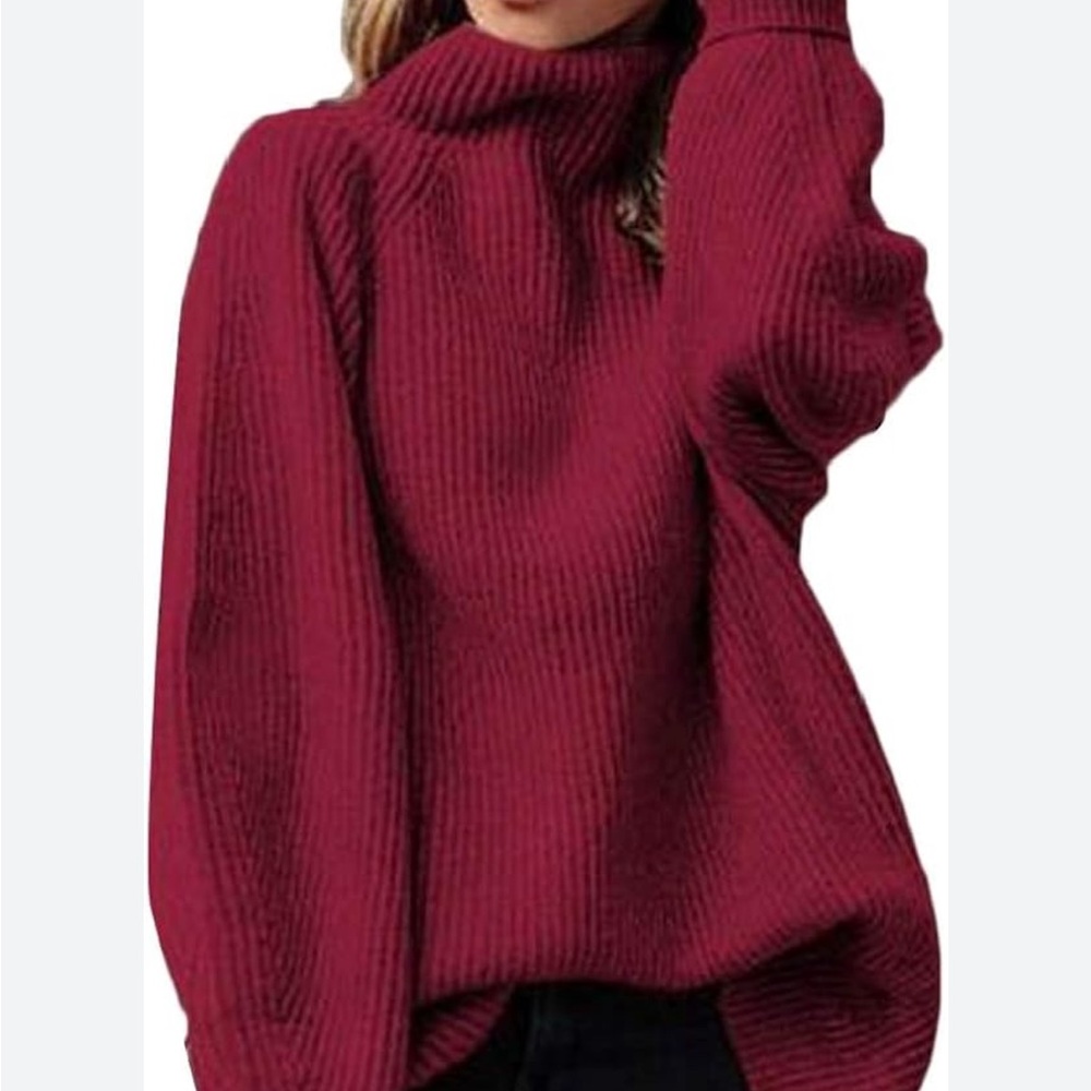 American Eagle Knit Pullover Tumblr Sweater Dolman Sleeve Oversized Size Medium